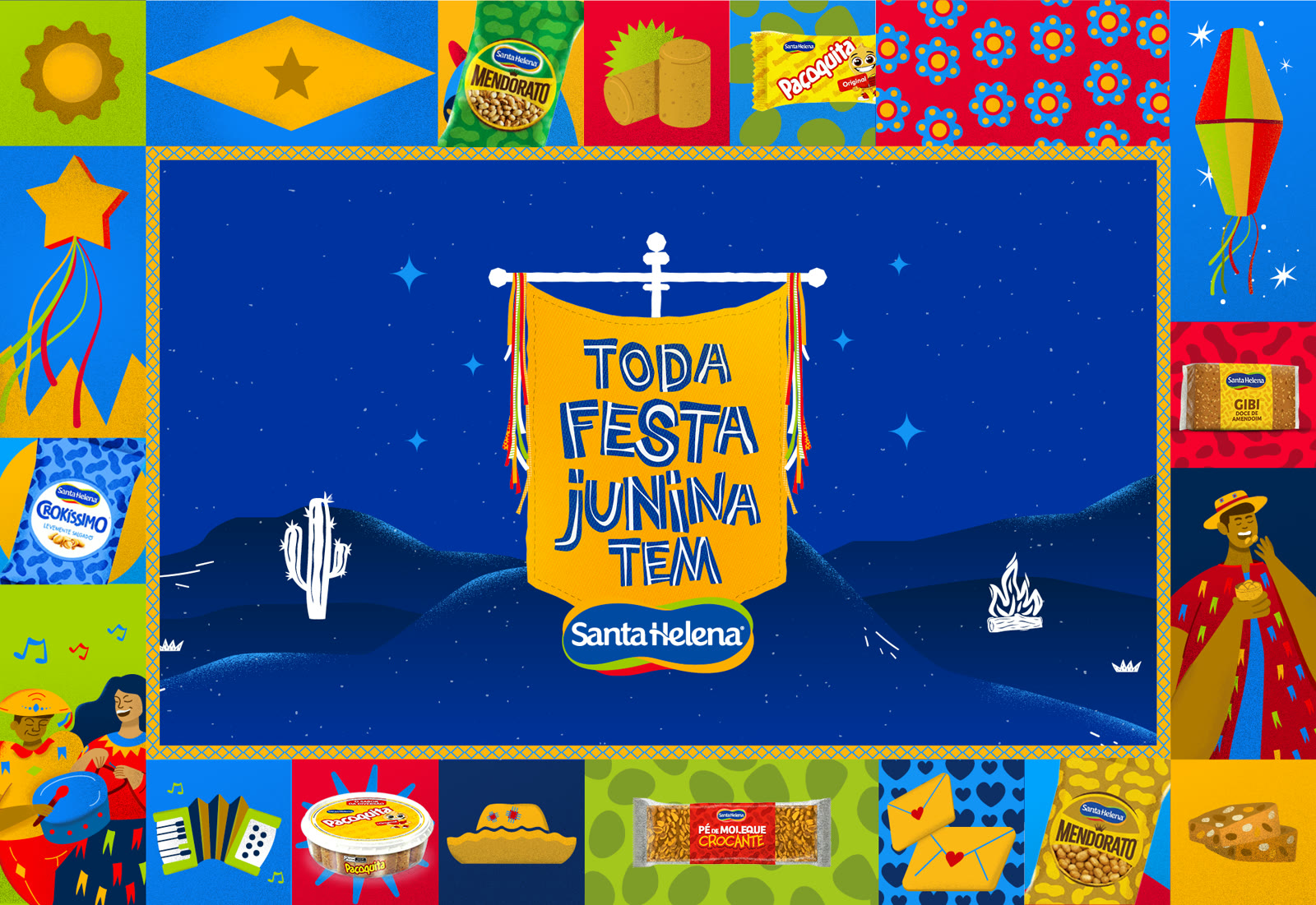 Variação do key visual da campanha junina Santa Helena